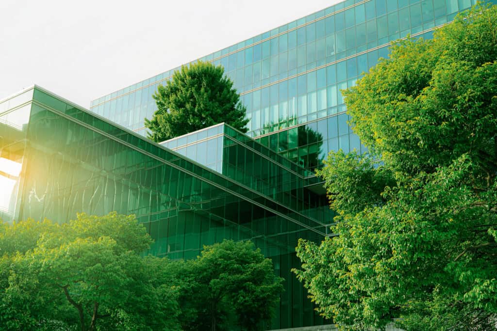 Modern facilities management client uitilising their JKFM sustainability plan guide making their business more environmentally friendly through their sustainability plan essentials.